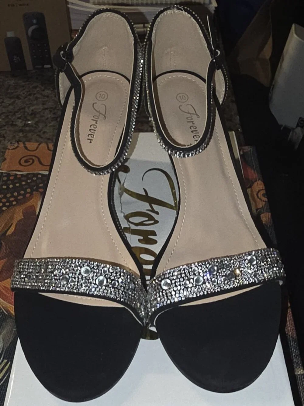 FOREVER Blaze-18 wedge heel - Black Nub - Size 10